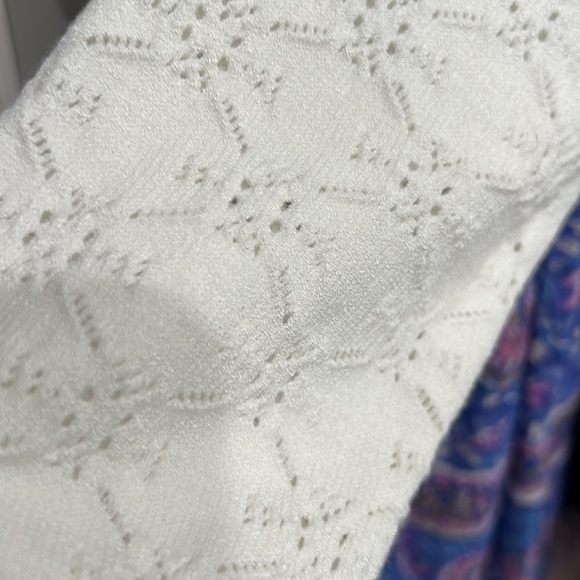 Club monaco white pointelle sweater - Picture 4 of 5